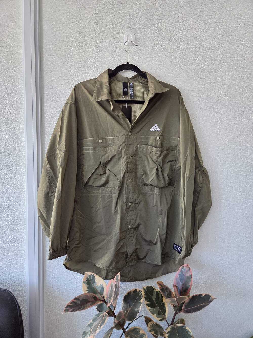 adidas Olive Green Military Field Shirt Jacket